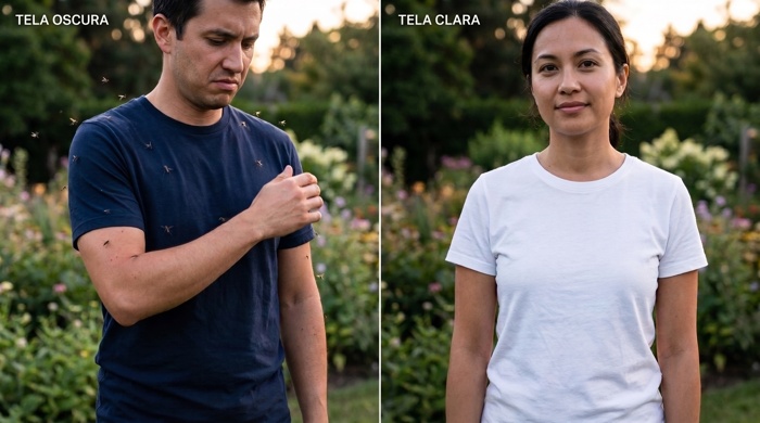 Dos personas usando diferentes telas de camisas