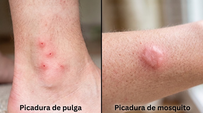 Picadura de pulga vs picadura de mosquito: cómo diferenciarlas